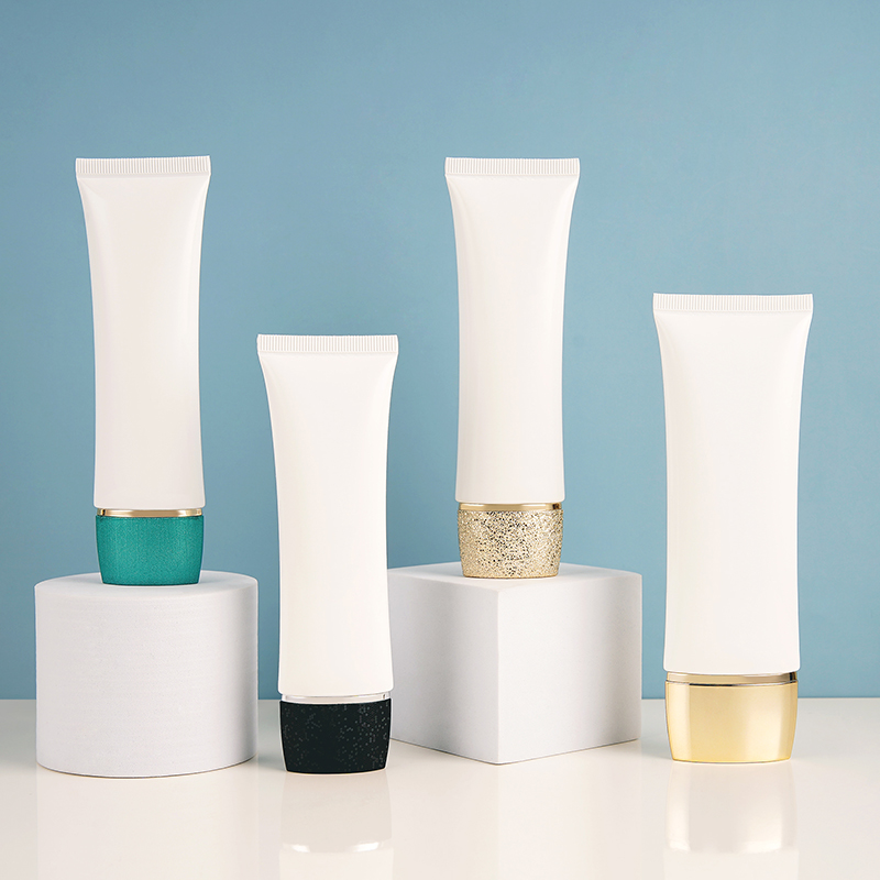 40ml 60ml 80ml白いフラットプラスチックスクイーズチューブ日焼け止めクレンザーボディローションハンドクリームチューブ化粧品パッケージチューブ付きチューブ